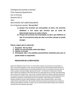 Dra. Esperanza Aguila Moreno. LA REFUTACIÓN