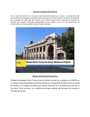 Caracteristicas del Turismo Cultural