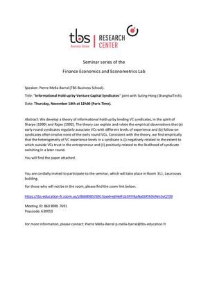 TBS Seminar FEELab Mella Barral 18 Nov 2021