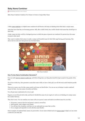Baby Name Combiner