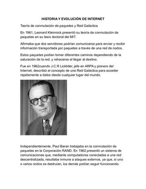 Historia y evolución de Internet