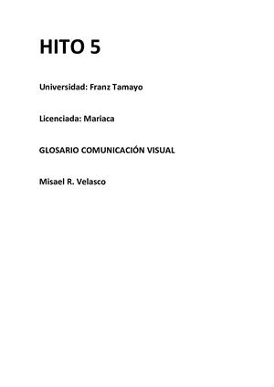 Glosario De Comunicación Visual