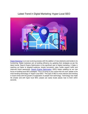 Latest Trend in Digital Marketing: Hyper-Local SEO