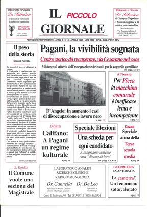 66 - Piccolo Giornale Di Pagani Aprile 1996