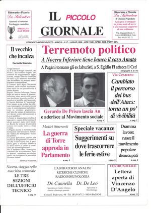 69 - Piccolo Giornale Di Pagani Luglio 1996