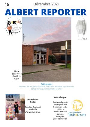 Albert reporter 18 (2021-12) Journal lycéen LPO Albert Sorel Honfleur