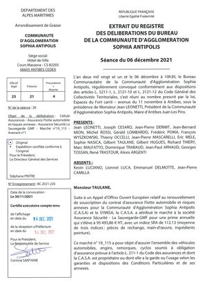 BC 2021 220 DCP - Assur Flotte Auto Sauvegarde GMF - Marché 19 115 - Av1