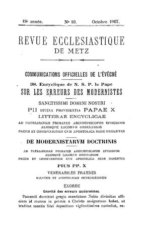 Revue Ecclésiastique de Metz 1907-10