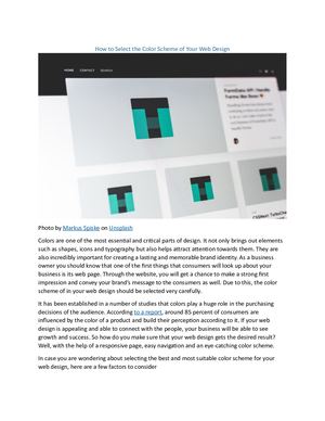 How To Select The Color Scheme Of Your Web Design Dezigneronline Net