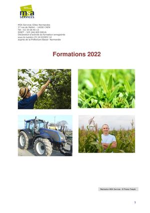 Catalogue de Formation MSA Services 2022