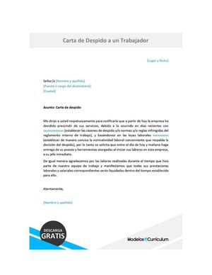 Carta De Despido