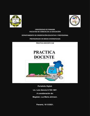 Universidad De Panama Portafolio Practica Docente