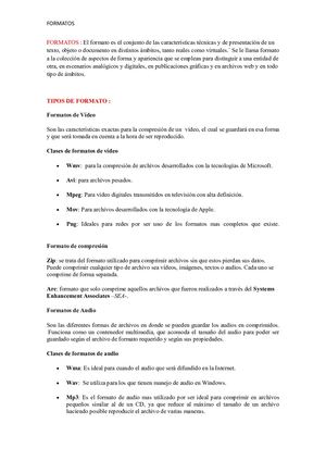 Formatos