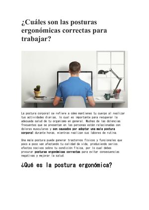 Normativa de seguridad y salud en el trabajo: posturas