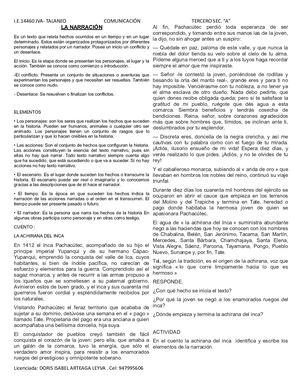 La Narracion Tercero A