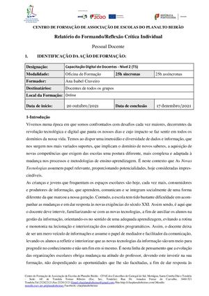 Relatório Capacitaçao Digital N2 T5 Dulce Lopes