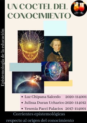 Corrientes epistemológicas respecto al origen del conocimiento