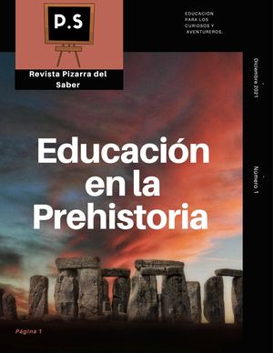 Educación En La Prehistoria