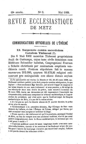 Revue Ecclésiastique de Metz 1908-05