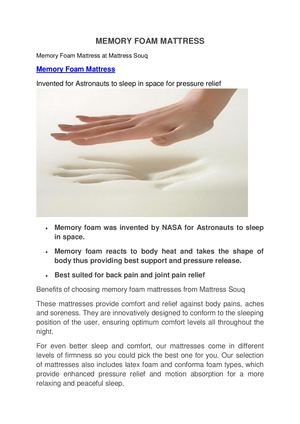 Memory Foam Mattress