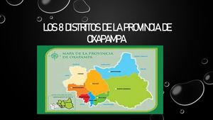 Los 8 Distritos De La Provincia De Oxapampa