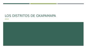 Los Distritos De Oxapamapa