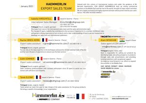 Organigramme Export Sales Team