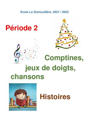 PS Comptines Et Histoires Période 2