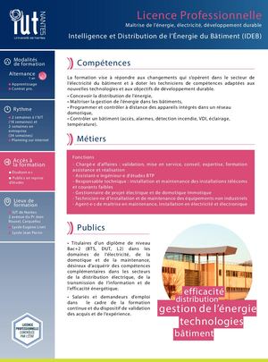 Licence professionnelle IDEB