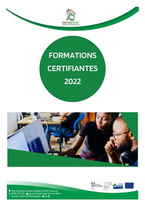 Catalogue Guyaclic Formations Certifiantes