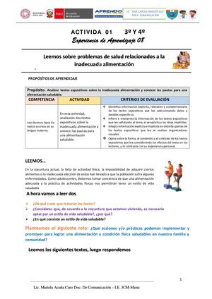 EX´PERIENCIA DE APRENDIZAJE