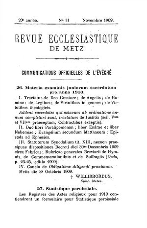 Revue Ecclésiastique de Metz 1909-11
