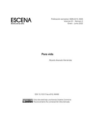 Ricardo Alvarado Pura Vida Escena Iiarte Ucr