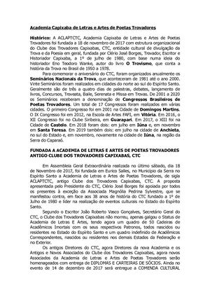 Aclaptctc História Fundação