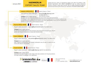 Organigramme Export Sales Team (hors MO)