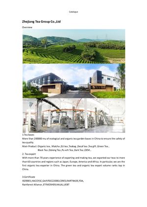 Catalogo Zhejiang Tea Group
