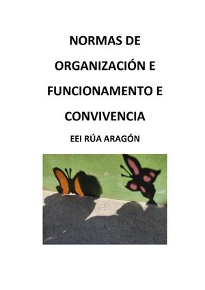 NORMAS DE ORGANIZACIÓN E FUNCIONAMENTO E DA CONVIVENCIA