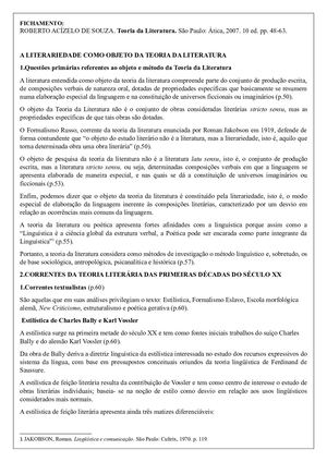 Correntes Literárias Século Xx