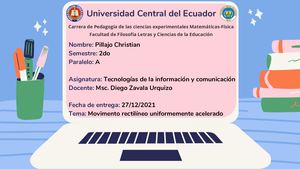 Movimiento Rectilíneo Uniforme Acelerado Recurso 3 Pillajo Christian