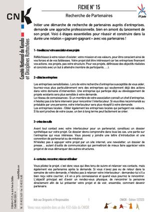 Fiche N°15 Partenaires