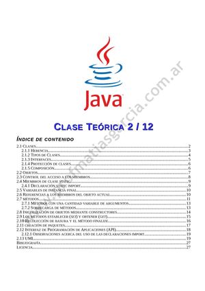 Clase Teorica JAVA2 - Clases y Objetos