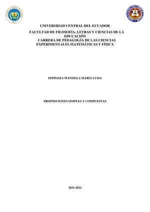 Proposiciones Simples y Compuestas_ Espinoza María