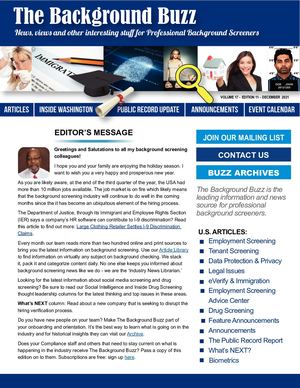 BACKGROUND BUZZ - DECEMBER 2021