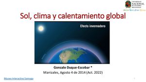 Sol, clima y calentamiento global