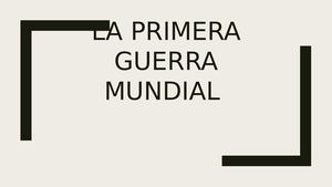 La Primera Guerra Mundial