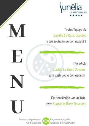 Carte Du Restaurant Le Ranc Davaine