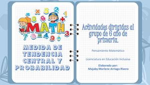 Cuadernillo "Medida De Tendencia Central Y Probabilidad" Actividad #12