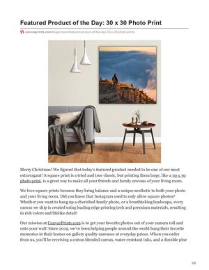 Featured Product Of The Day 30 X 30 Photo Print