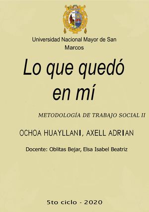 PORTAFOLIO DIGITAL - METODOLOGÍA DEL TRABAJO SOCIAL II