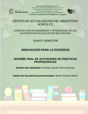 Informe Final De Prácticas Profesionales